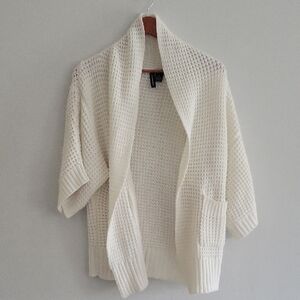 Jason Maxwell White Chunky Knit Cardigan